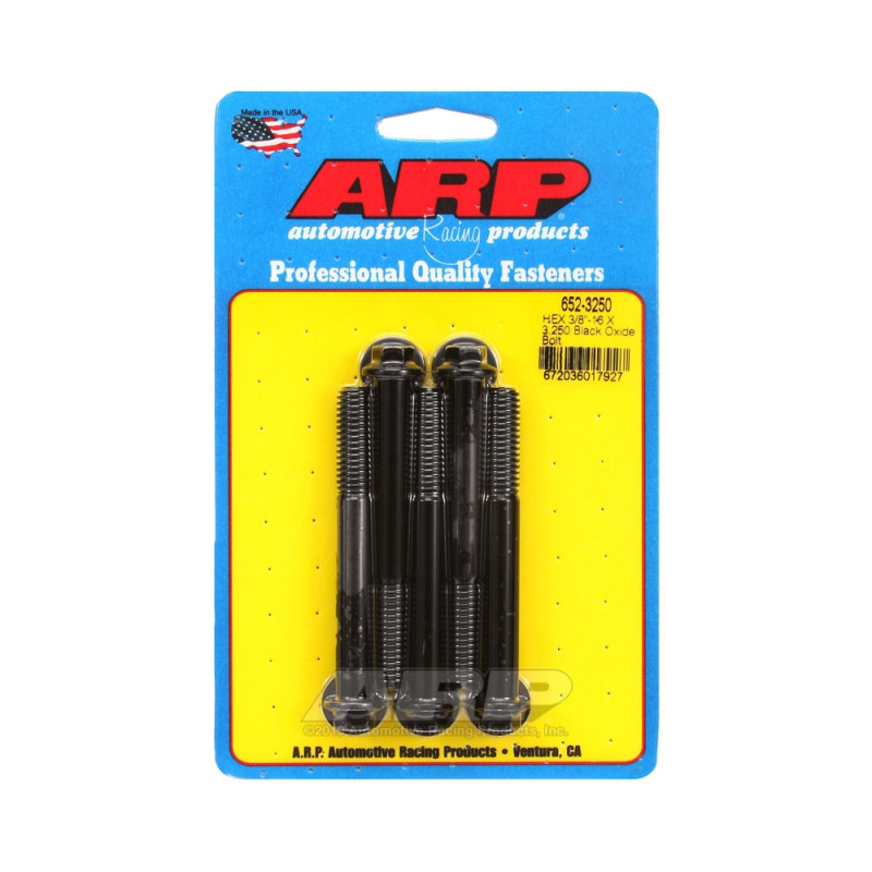 Șuruburi și piulițe universale ARP cu cap mic 3/8-16 – Hexagonale cu finisaj negru oxidat, set de 5 bucăți - ARP-652-3250 - 652-3250 - 3666618194738